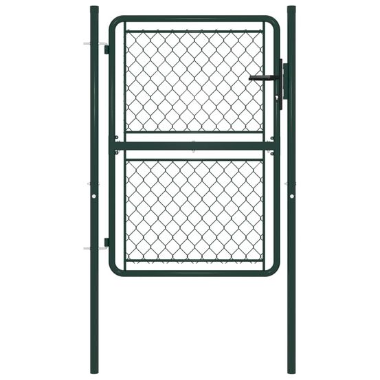 Portail de jardin en acier vert 100 x 125 cm