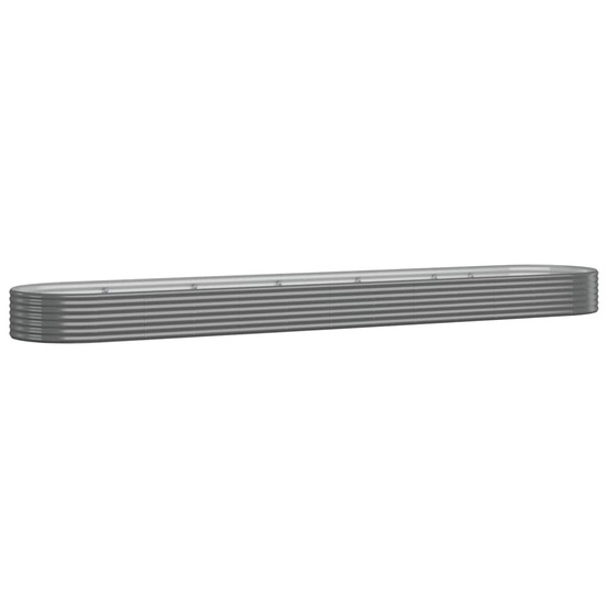 Lit surélevé de jardin acier galvanisé 507x100x36cm gris
