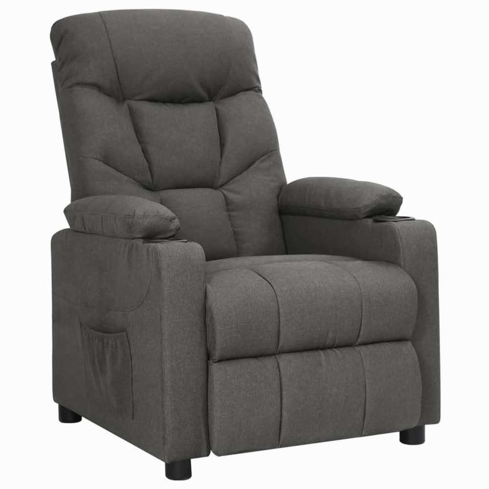 Fauteuil inclinable gris foncé tissu