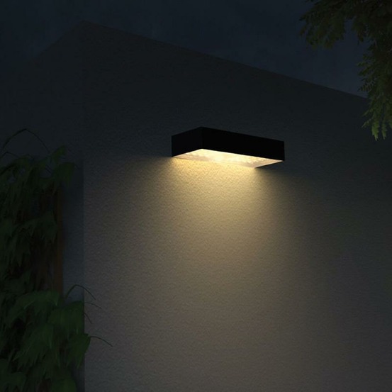 Applique solaire brick noire