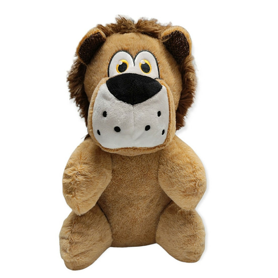 Peluche henny lion couleur brun 37cm jeux pour chien