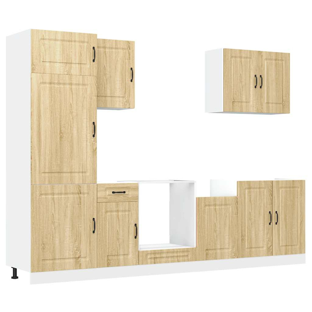 Ensemble d'armoires de cuisine 7 pcs kalmar bois d'ingénierie