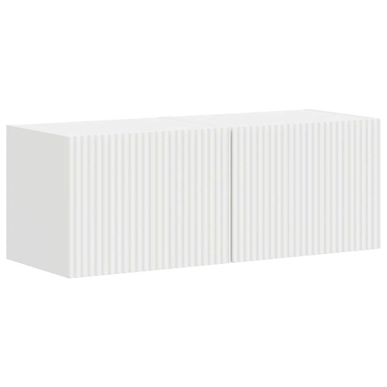 Meuble tv mural 2 pcs blanc 60 x 31 x 29.5 cm bois d'ingénierie