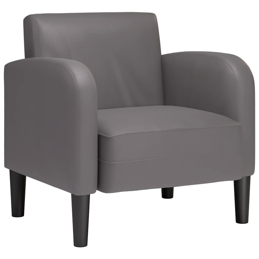 Chaise de canapé avec accoudoirs gris 54 cm similicuir
