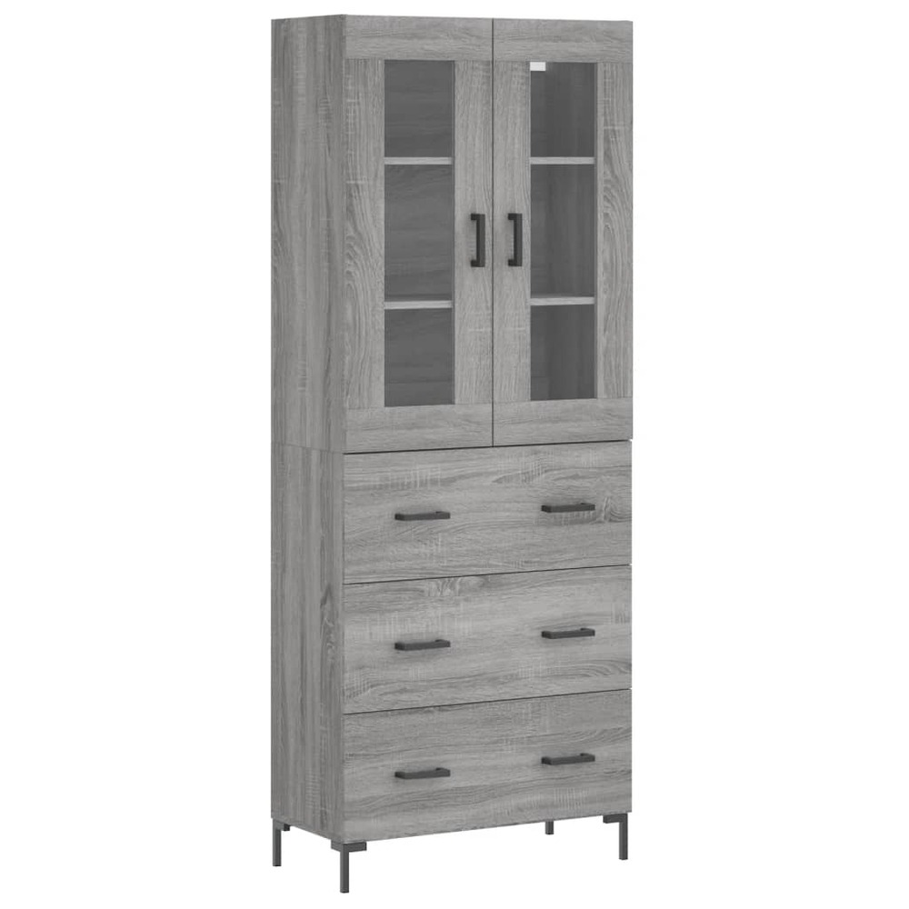 Buffet bahut commode armoire meuble de rangement organisateur cuisine salle de séjour salon haut sonoma 69,5 x 34 x 180 cm bo