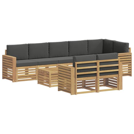 Ensemble de canapés d'extérieur 9 pc blanc et anthracite