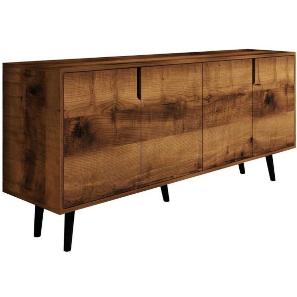 Buffet 4 portes en aggloméré latina modern noyer