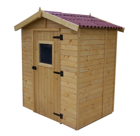 Abri en panneaux avec plancher 2.61 m2 bois naturel - ed 1612.01