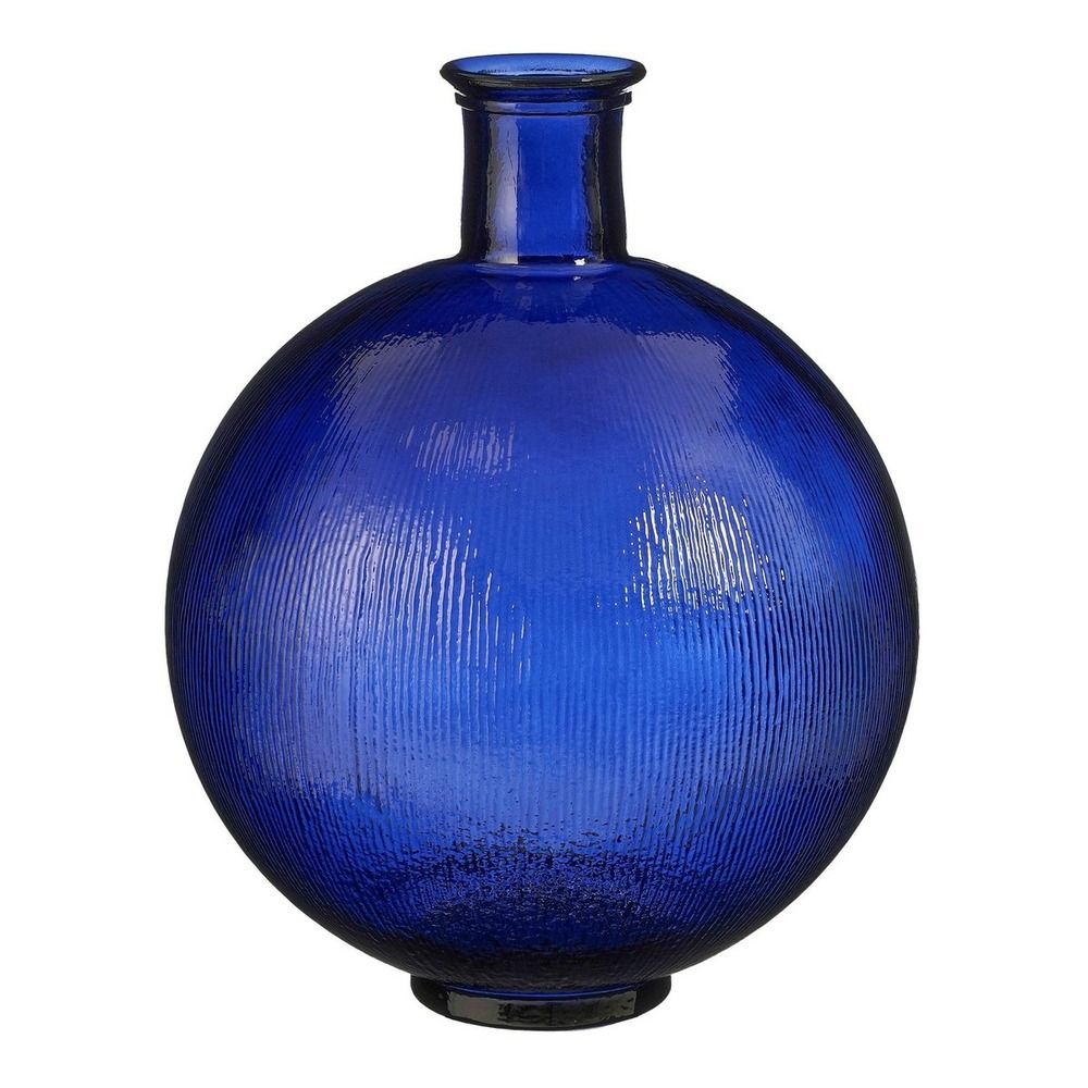 Mica decorations firenza vase bouteille - h42 x ø34 cm - bleu foncé