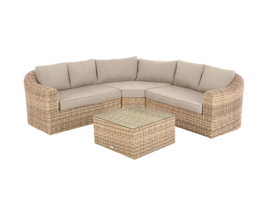 Salon d'angle de jardin mooréa savana 5 places