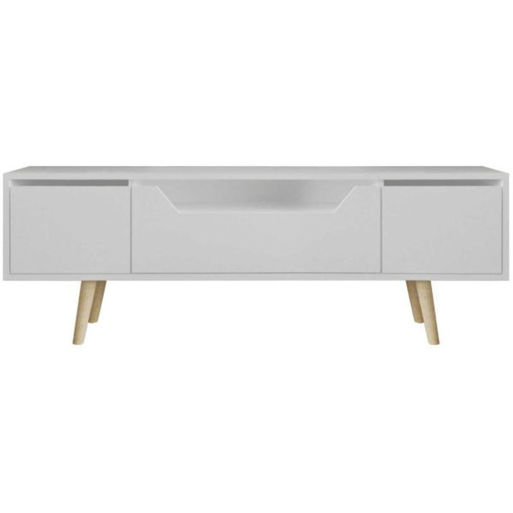 Meuble tv en aggloméré 150 x 29.8 x 53 cm roma blanc
