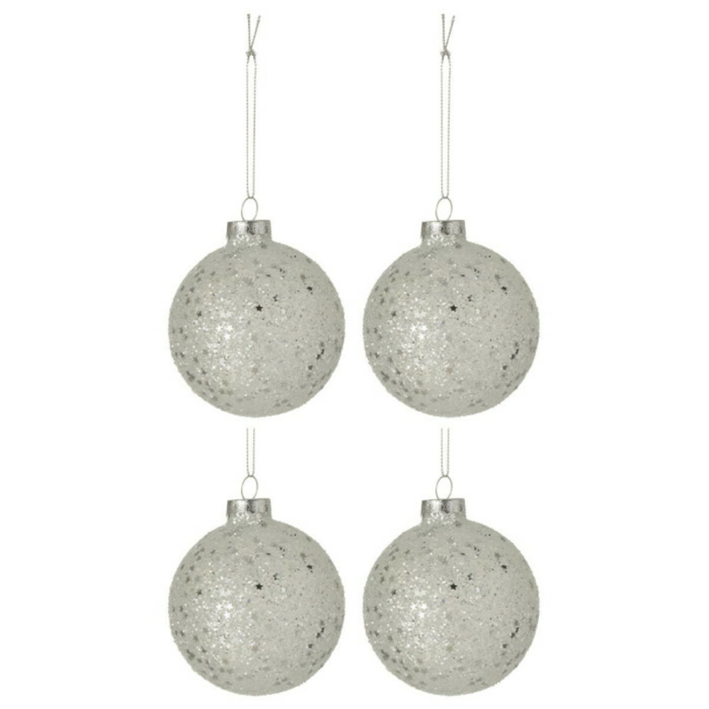 Lot de 4 boules de noël 