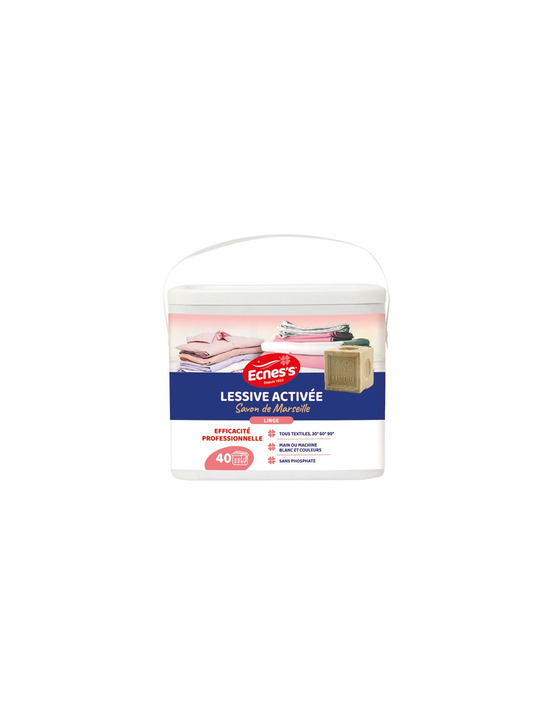 Lessive poudre ecness activée sans phosphate 2.7kg - ecness