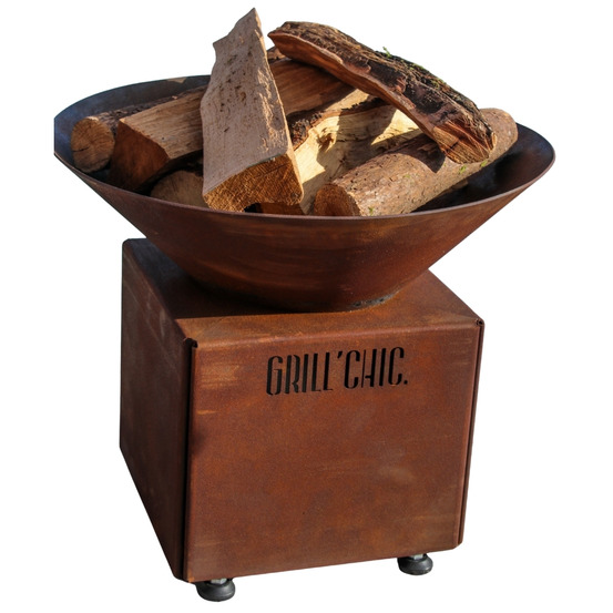 Mini cevenol simple cuve corten - brasero m rond - idéal pour un feu de jardin esthétique et fonctionnel