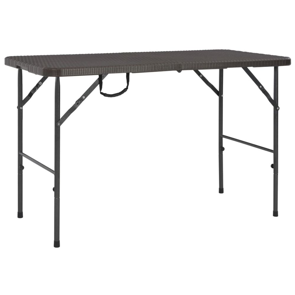 TABLE DE JARDIN PLIANTE MARRON-(867962)