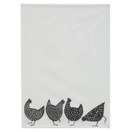 Torchon 100% coton cocottes