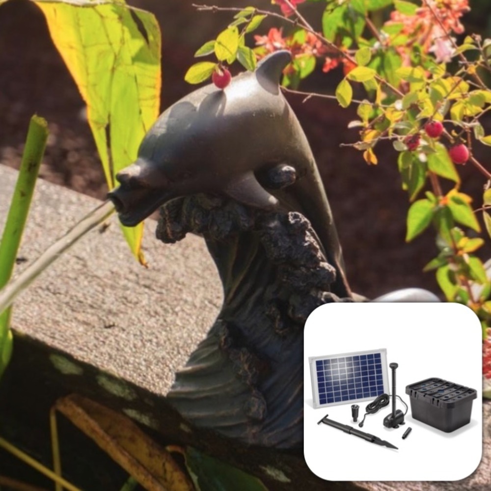 Fontaine solaire dauphin 600 l/h maxi