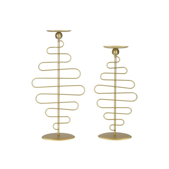 Lot de 2 bougeoirs en métal