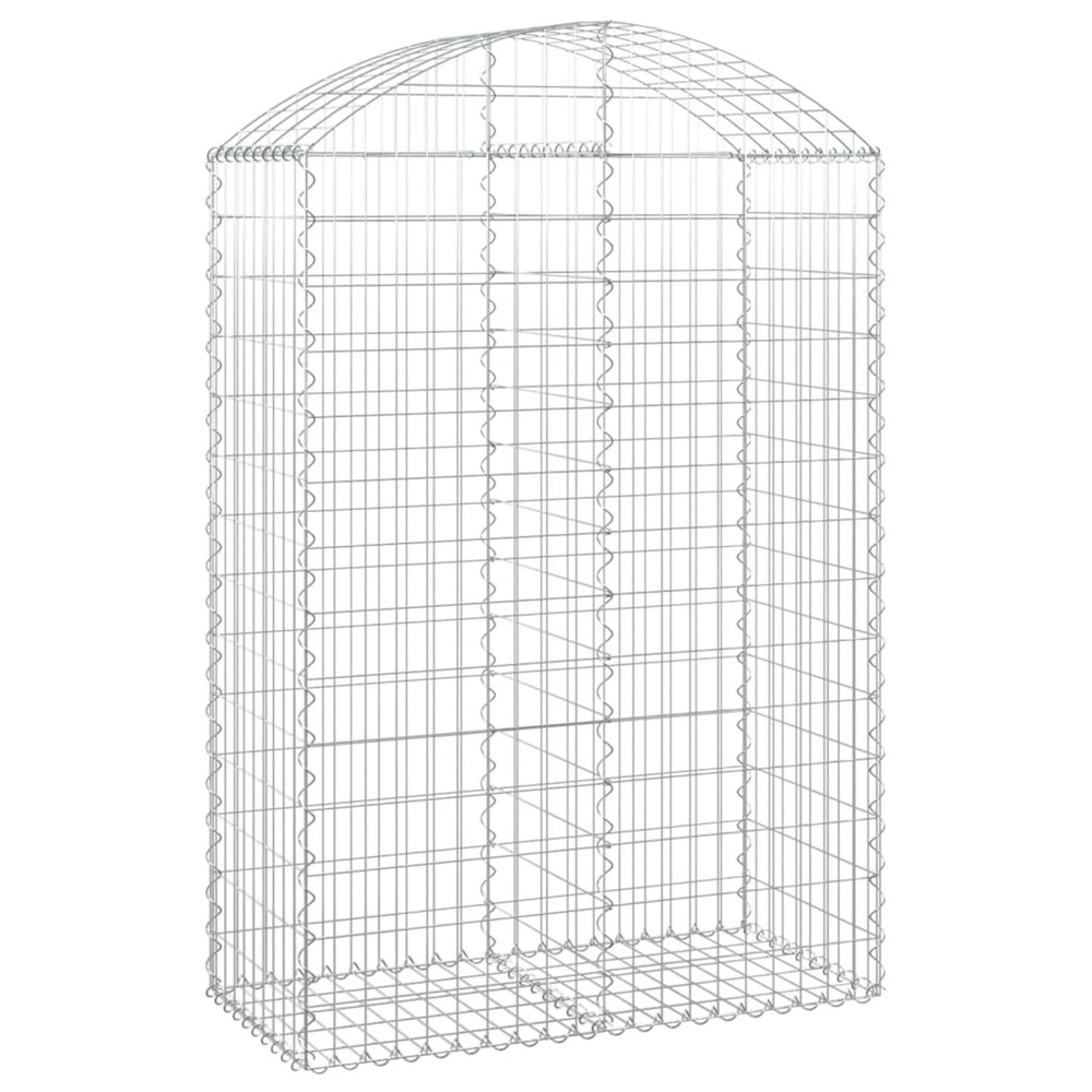 Panier de gabions arqué 100x50x140/160 cm fer galvanisé