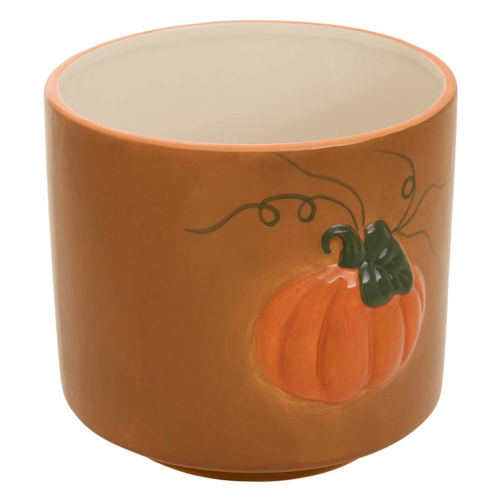 Cache-pot en céramique légume lisière h.15cm