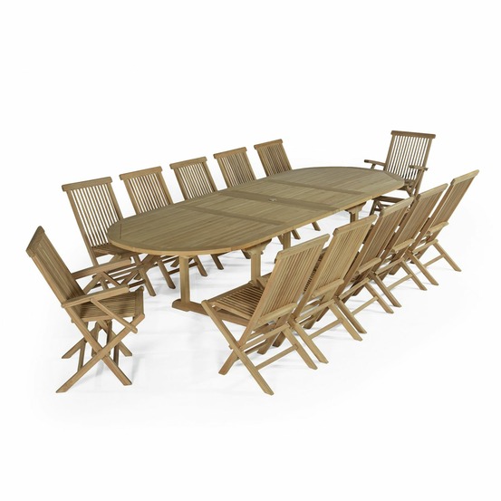 SALON DE JARDIN TECK MIAMI-(783894)