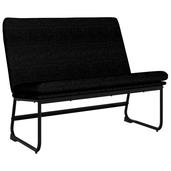 Banc noir 100x75x76 cm tissu
