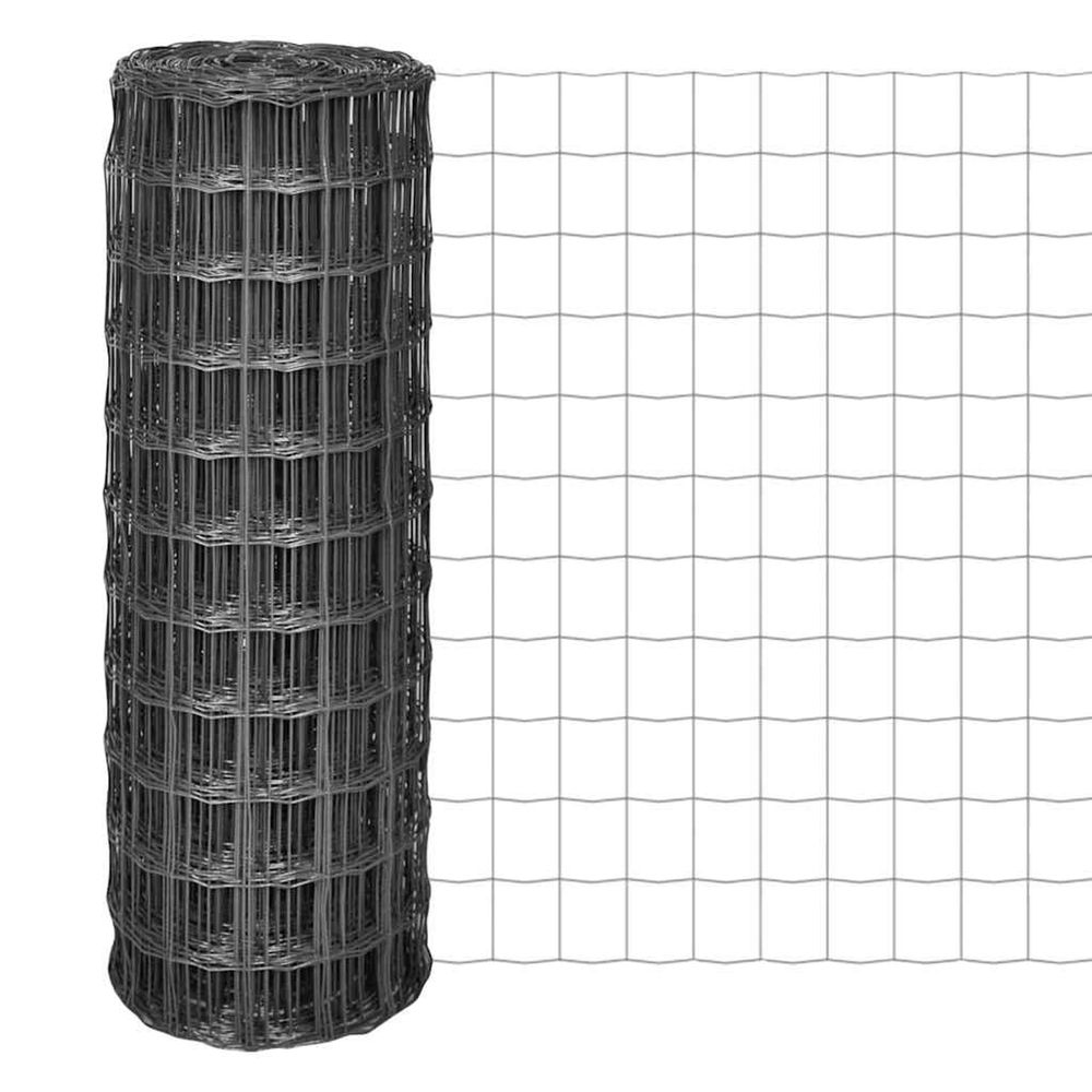 Clôture euro acier 10 x 1,2 m gris