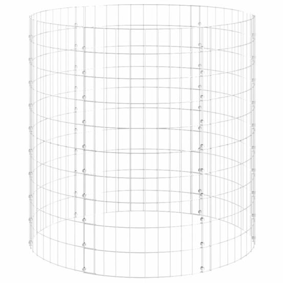 Poteau à gabion circulaire acier galvanisé ø100x100 cm