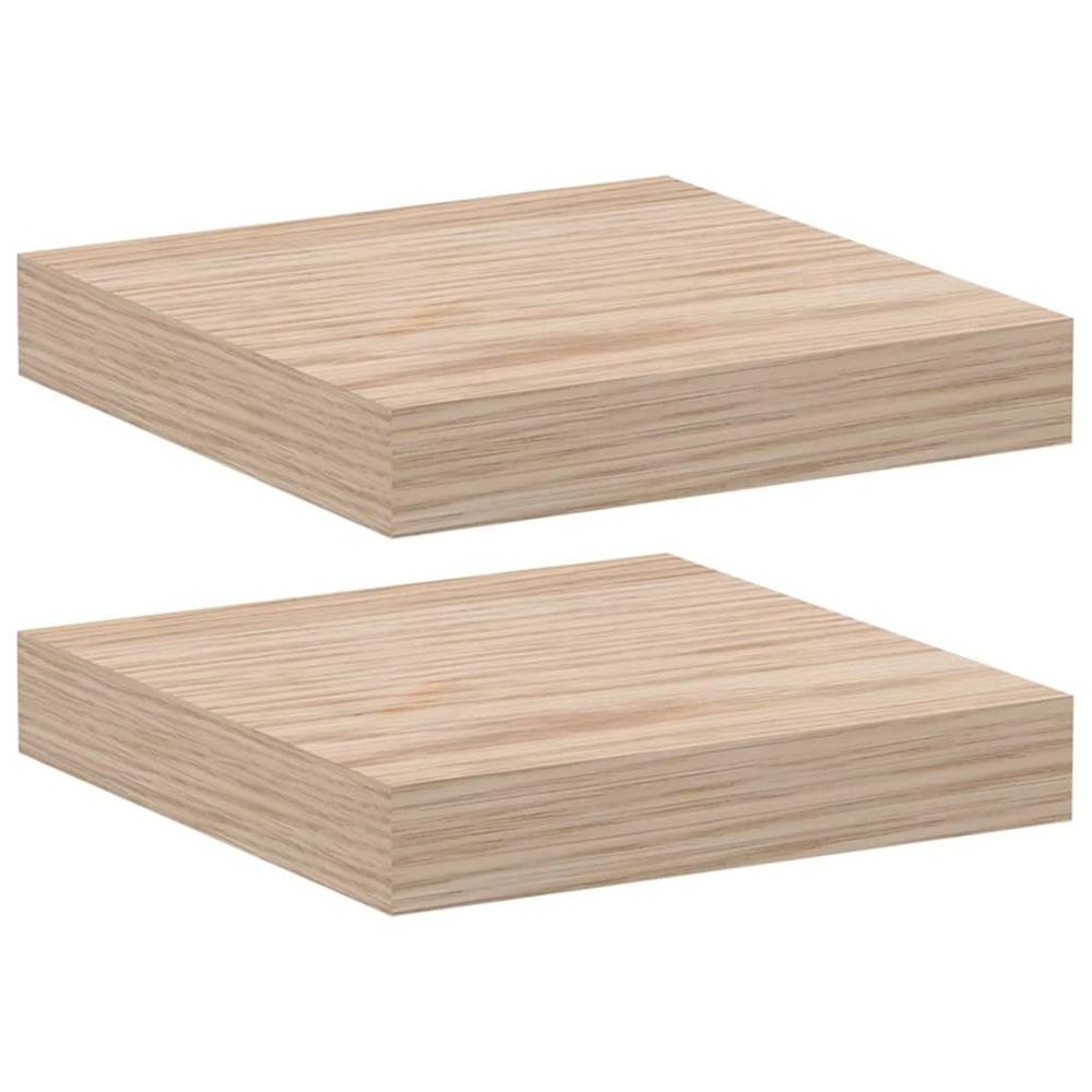 Étagères flottantes 2 pcs 23x23,5x4 cm bois d'ingénierie