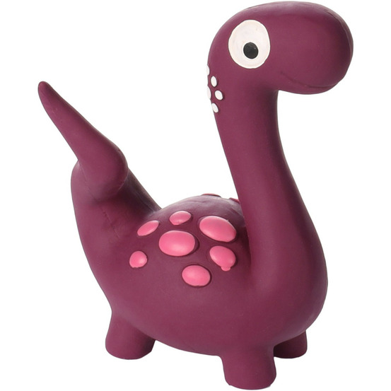 Jeux dinosaure violet en latex hauteur 15 cm pour chien
