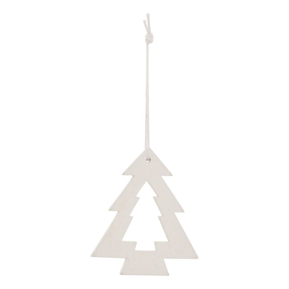 Lot de 10 suspensions de sapin en bois rouge et blanc 5 cm