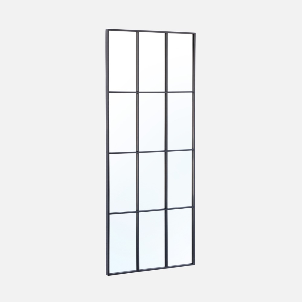 Miroir rectangulaire industriel acier noir - 3 tailles possibles - terry