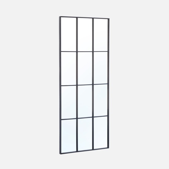 Miroir rectangulaire industriel acier noir - 3 tailles possibles - terry