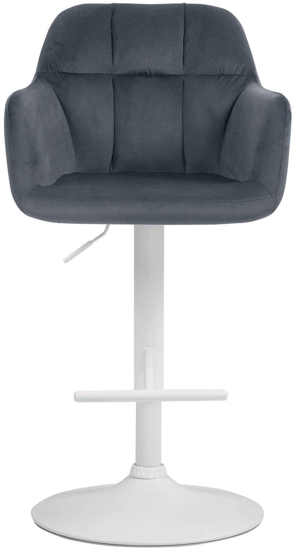 Tabouret de bar natoma velours blanc