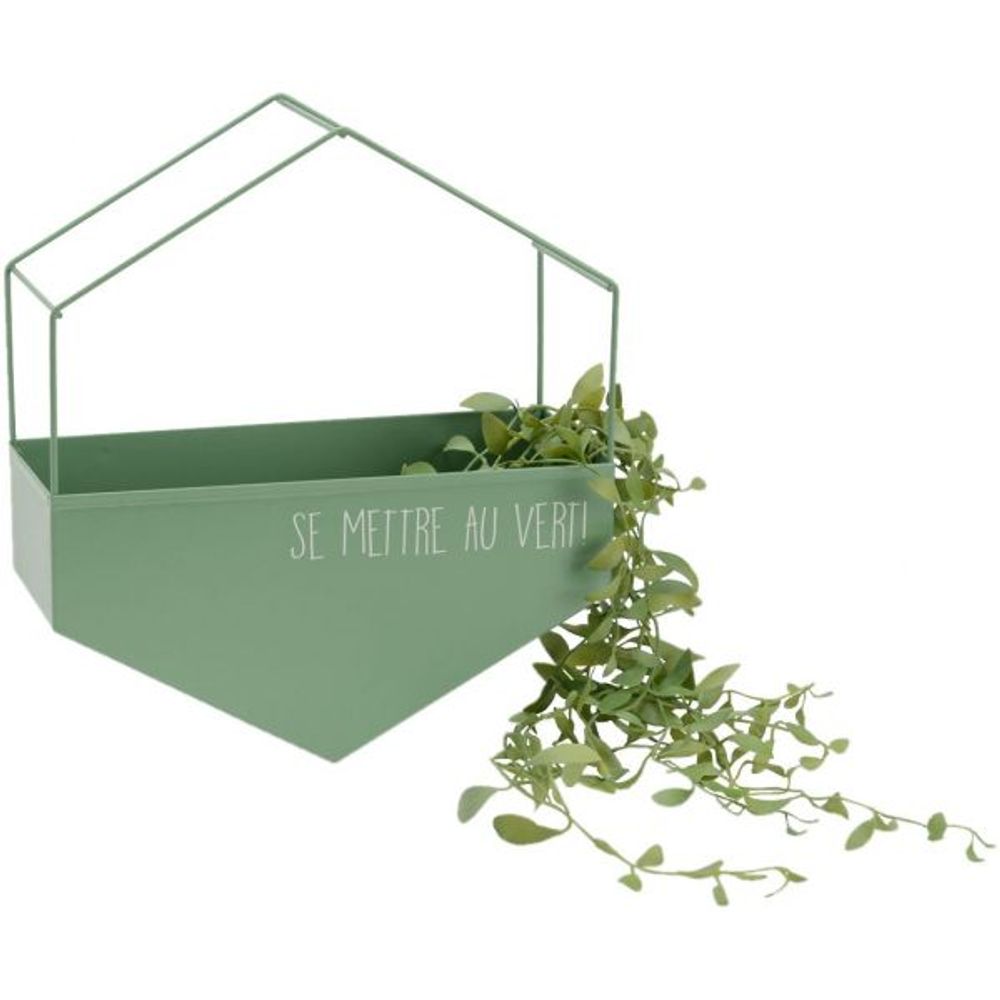 Cache-pot en métal hexagonal se mettre au vert
