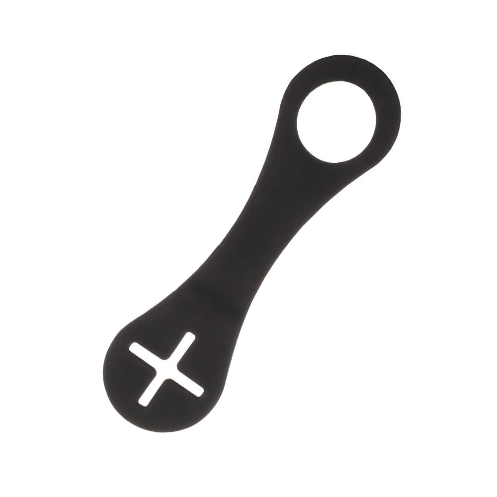 Support pour sacs à déjections noir en silicone 14 cm pour chien