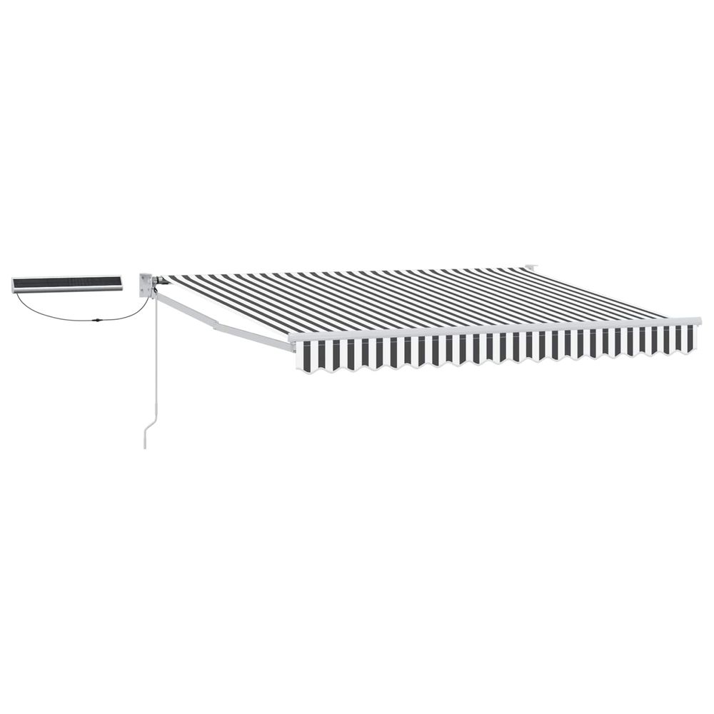 Auvent rétractable électrique anthracite et blanc 3,5 x 2,5 m