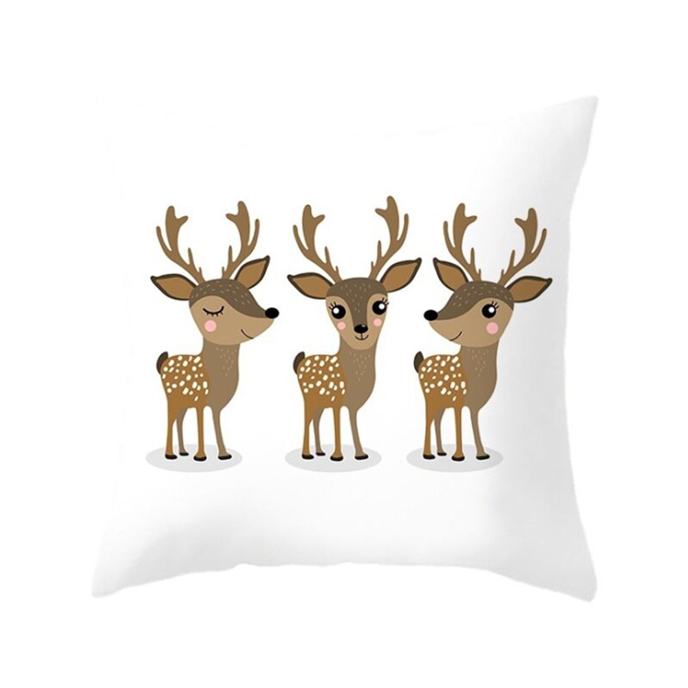 Housse de coussin de noël - trois rennes