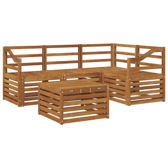 Ensemble de canapés d'extérieur 5 pcs naturel