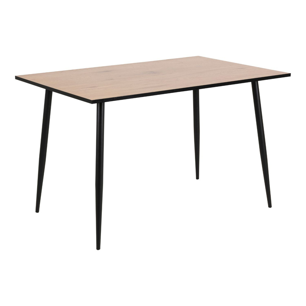 Table à manger 4 personnes bois et noir 120cm mira