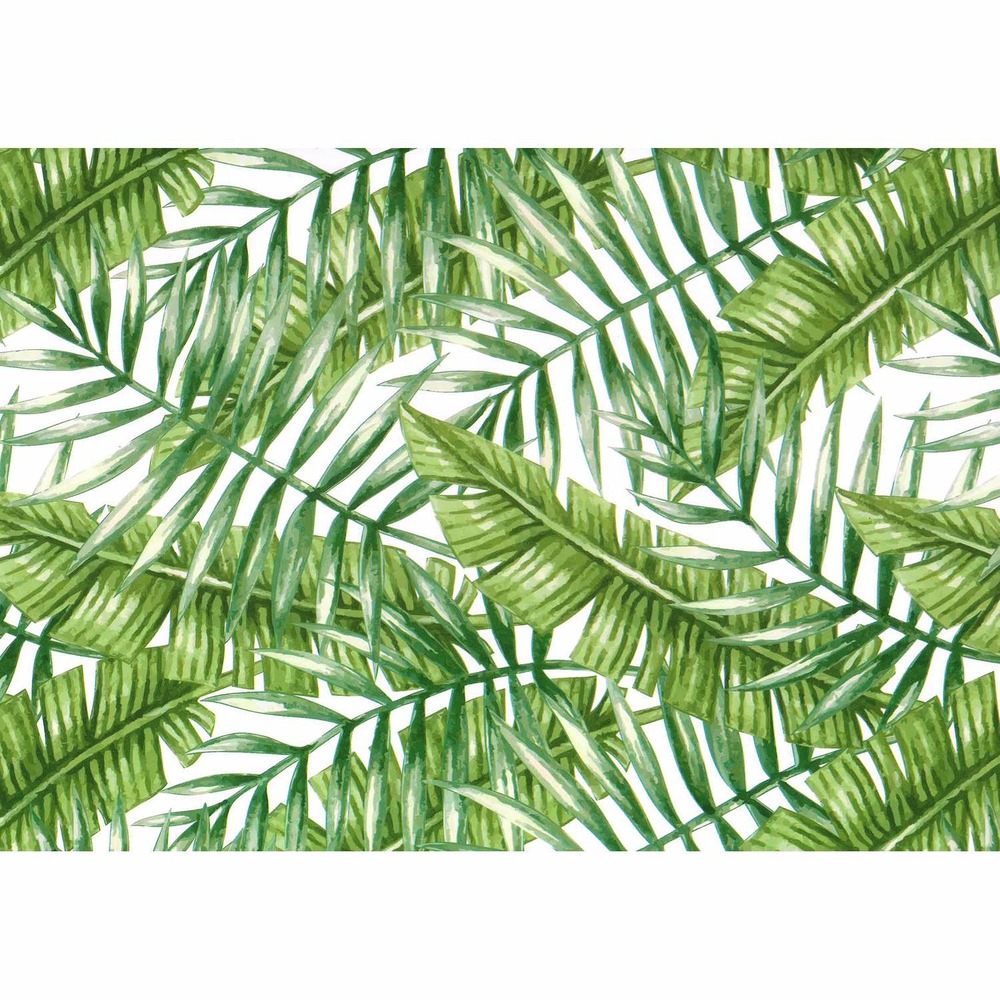 Adhésif décoratif à motif palmier - vert