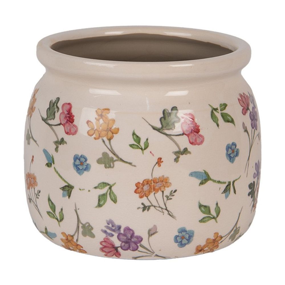 Pot de fleurs coloré céramique 16x16x13cm