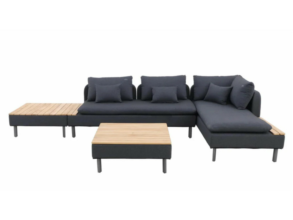 Salon de jardin détente modularo, 2 canapés + 2 tables basses