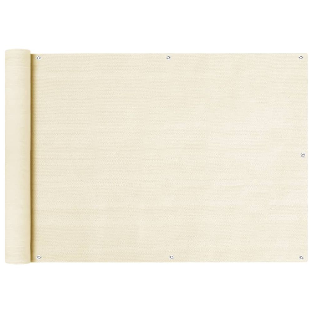 Écran de balcon crème 75x600 cm pehd