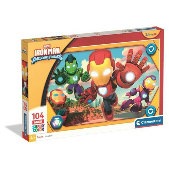 Clementoni - 104 pieces maxi - iron man and his awesome friends