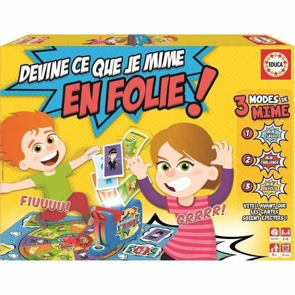 Jeu de société devine ce que je mime en folie