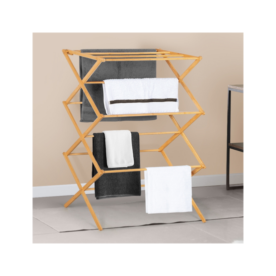 Séchoir à linge accordéon rita capacité 7m en bambou