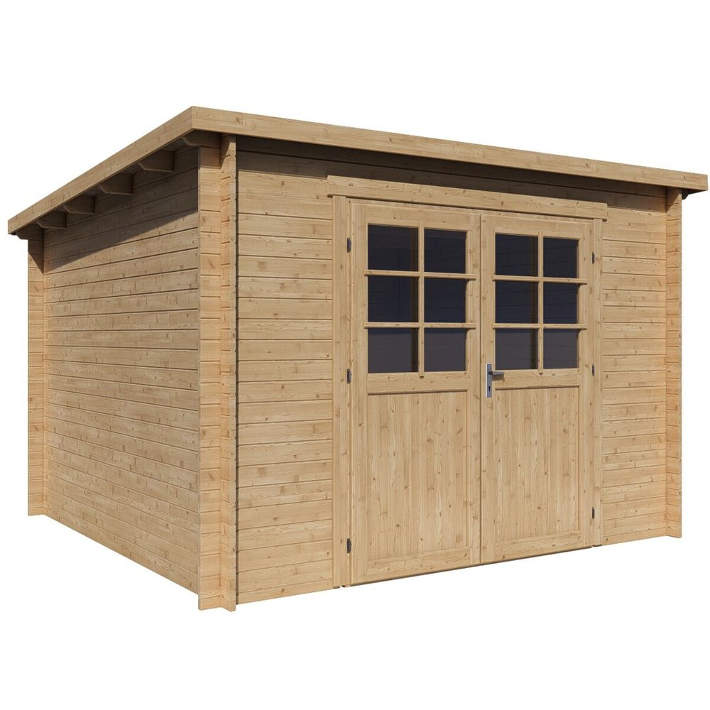 Abri de jardin en bois monopente 