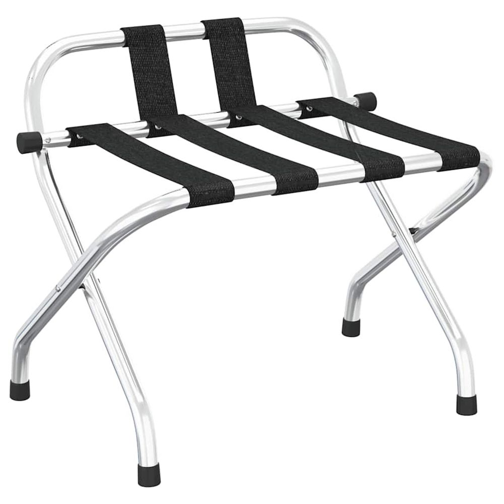 Porte-bagages avec dossier argent 56 x 39 x 52 cm