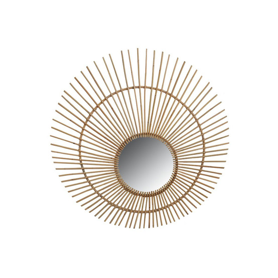 Maxi miroir paon en rotin
